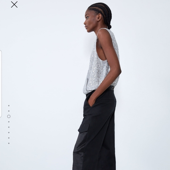 ZARA Sequin Sleeveless Bodysuit - Picture 3 of 6